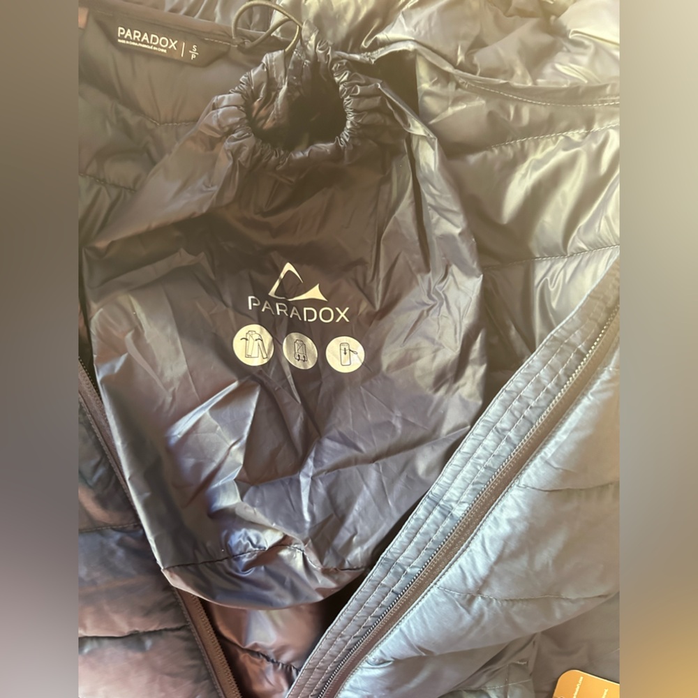 New w/tags Paradox Primaloft Luxe Long Women’s Packable Hooded Coat, Size Small. - Picture 6 of 12